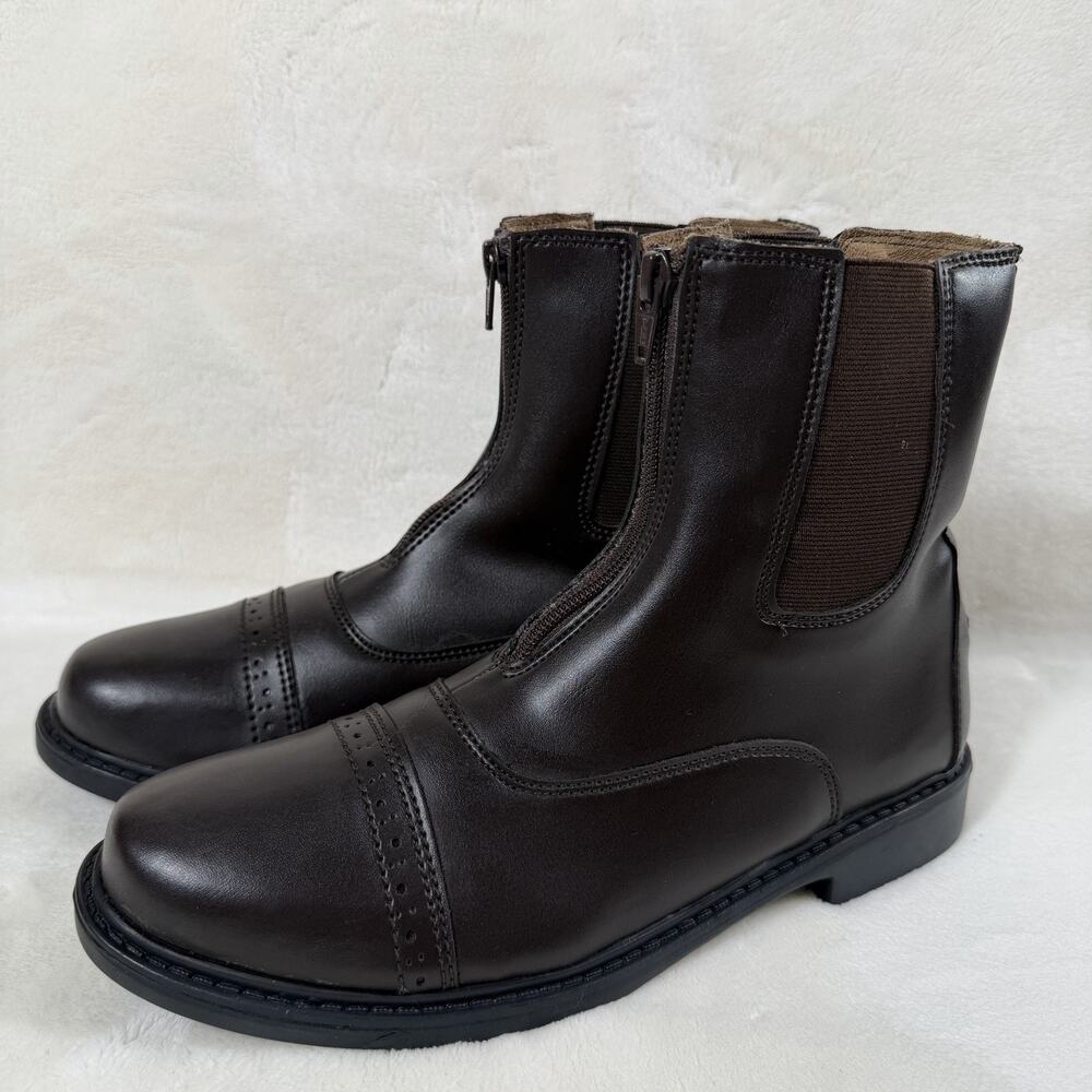 TuffRider Starter Zip Paddock Boots Women’s Size 9 Mocha Brown Equestrian Riding